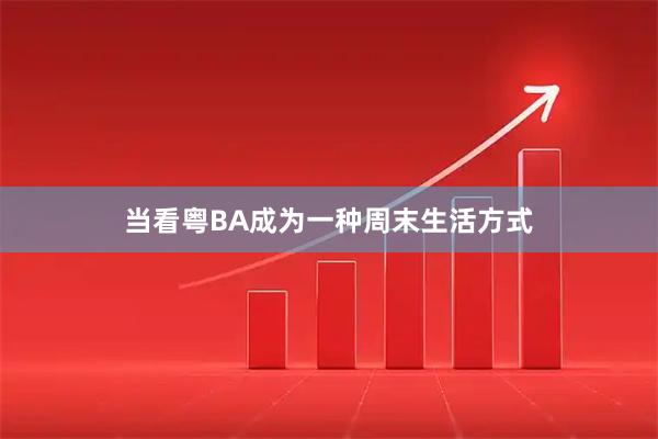 当看粤BA成为一种周末生活方式
