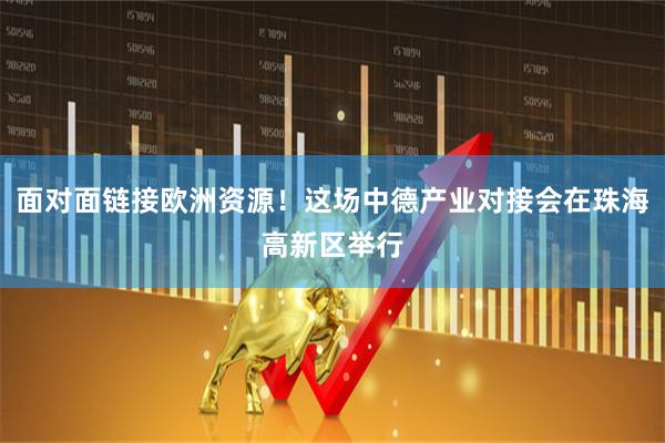面对面链接欧洲资源！这场中德产业对接会在珠海高新区举行